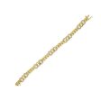 1 4 CTW Diamond 8.5-nch Cuban Link Bracelet in Gold Plated Sterling Silver For Sale