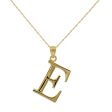 10KT Yellow Gold 18-inch 30MM Initial Pendant; Initial E Discount