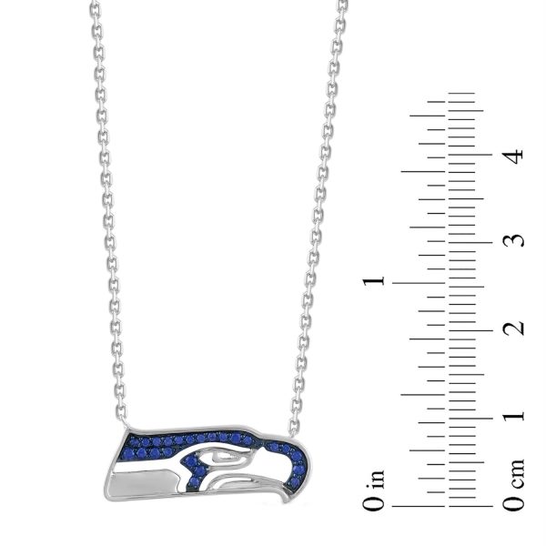 True Fans Fine Jewelry Seattle Seahawks 18-inch Pendant in Sterling Silver Sale