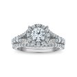 LoveSong EcoLove 2 CTW Lab Grown Diamond Halo Bridal Set in 10KT White Gold Hot on Sale