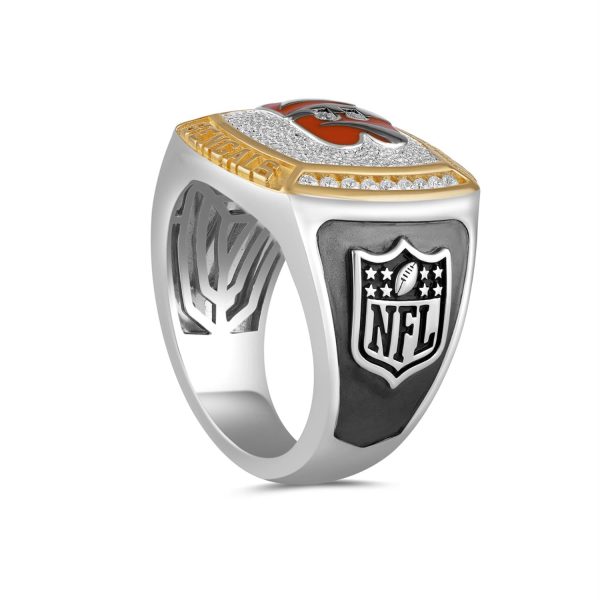 True Fans Fine Jewelry Cincinnati Bengals 1 2 CTW Diamond Ring in Sterling Silver Sale