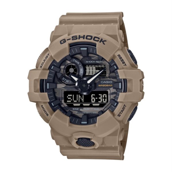 G-Shock with 48X45 MM Black Round Dial Resin Band Strap. GA700CA-5A Online now