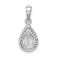 Sterling Silver Pear Cubic Zirconia Fashion Pendant. Chain Not Included Discount