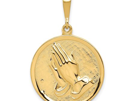 14KT Yellow Gold 35X22MM Reversible Religious Pendant-Chain Not Included Online now