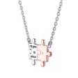 Diamond Accent -inchI Love U to Pieces-inch Pendant in Rose Gold Plated Sterling Silver on Sale