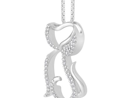 1 10 CTW Diamond Dog 18-inch Pendant in Sterling Silver Supply