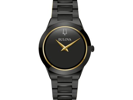 Bulova Millenia 32MM Black Stainless Steel Watch. 98L314 Discount