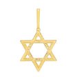 10KT Yellow Gold 3 4 CTW Diamond 33X19MM Star Of David Charm. Chain not Included Online now