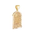 10KT Yellow Gold 3 CTW Diamond 50X22MM Jesus Christ Pendant. Chain Not Included Hot on Sale