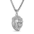 Bulova Marc Anthony Collection Sterling Silver and 1 10 CTW Diamond Lion Pendant For Cheap