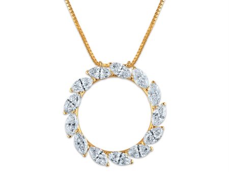 Signature EcoLove 2 CTW Lab Grown Diamond 18-inch Circle Pendant in 14KT Yellow Gold Discount