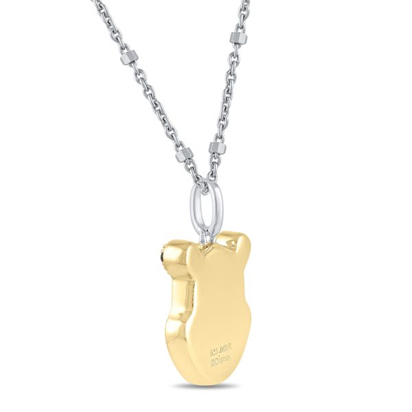 Disney Jewels Citrine, Garnet and Diamond Winnie The Pooh Pendant in Sterling Silver Online