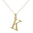 10KT Yellow Gold 18-inch 30MM Initial Pendant; Initial K Supply