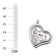 Stainless Steel and Crystals Heart Locket Hot on Sale