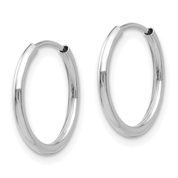 14KT White Gold 3-Pair Endless Hoop Earrings Cheap