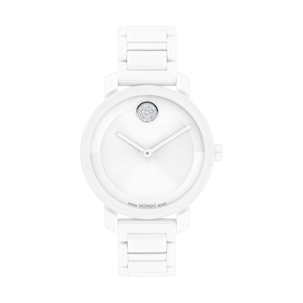 Movado BOLD Evolution 2.0 34MM White Dial Ceramic Watch. 3601233 Cheap