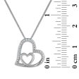 LoveSong 1 14 CTW Diamond Heart 18-inch Pendant in Rhodium Plated Sterling Silver Fashion