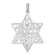 14KT White Gold 45X29MM Star Of David Pendant. Chain Not Included Online Sale