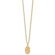 18in Gold-plated Kelly Waters Small Oval St. Christopher Medal Pendant Online now