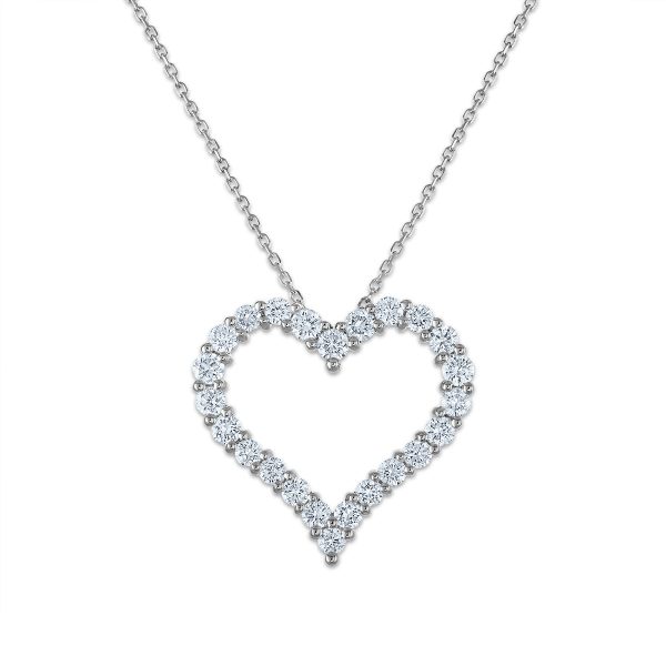 Signature EcoLove 1 CTW Lab Grown Diamond Heart Pendant in 14KT Gold Hot on Sale