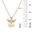 LoveSong 1 14 CTW Diamond Angel 18-inch Pendant in 10KT Yellow Gold Discount