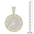 10KT Yellow Gold 1-1 5 CTW Diamond 49X34MM Praying Hand Medal Charm. Chain not Included Online now