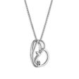 LoveSong 1 14 CTW Diamond Heart Fashion 18-inch Pendant in Rhodium Plated Sterling Silver Online Sale