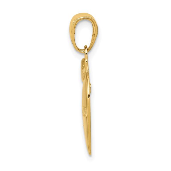 14KT Yellow Gold #1 Teacher Charm. Chain not Included Online