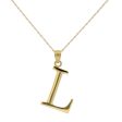 10KT Yellow Gold 18-inch 30MM Initial Pendant; Initial L Online