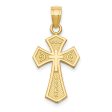 14KT Yellow Gold 26X12MM Reversible Cross Pendant. Chain Not Included Supply