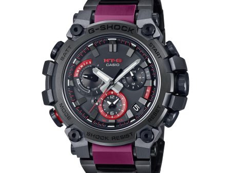 G-Shock Connected 50MM Solar Powered Watch in Black Bordeaux Steel.MTGB3000BD1A. Comes with Free G-Shock Organizer Bag. Discount