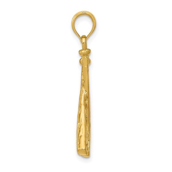 10KT Yellow Gold 29X13MM Baseball Pendant. Chain not Included Cheap