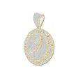 10KT Yellow Gold 1-1 5 CTW Diamond 49X34MM Praying Hand Medal Charm. Chain not Included Online now