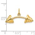 10KT Yellow Gold 15X26MM Barbell Charm For Sale