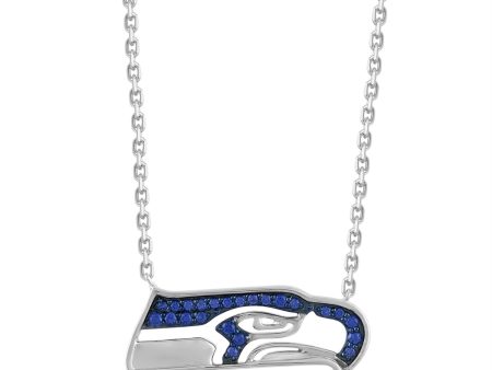 True Fans Fine Jewelry Seattle Seahawks 18-inch Pendant in Sterling Silver Sale