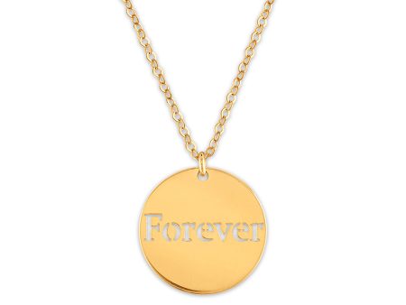 10KT Yellow Gold 18-inch Forever Pendant Online Hot Sale