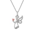 LoveSong Diamond Accent Angel 18-inch Pendant in Sterling Silver Discount