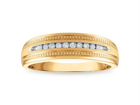 1 10 CTW Diamond Wedding Ring in 10KT Yellow Gold Cheap