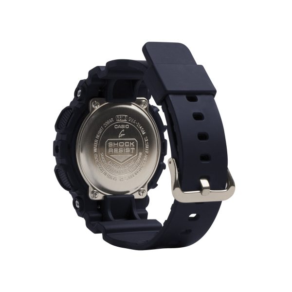 G-Shock with 45X45 MM Two-Tone Round Dial Resin Band Strap. GMAS140M-1A Fashion