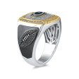 True Fans Fine Jewelry Green Bay Packers 1 2 CTW Diamond Ring in Sterling Silver Online Hot Sale