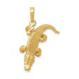 14k Moveable Alligator Pendant For Cheap