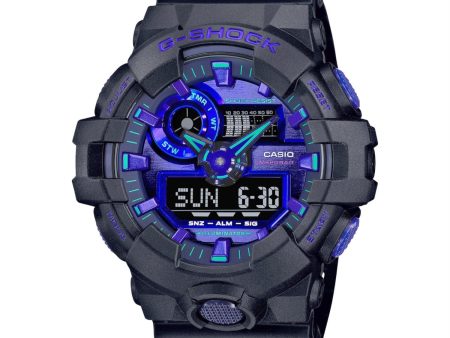 G-Shock with 57X53 MM Blue Round Dial Resin Band Strap. GA700VB-1A Cheap