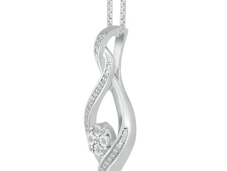 1 15 CTW Diamond Twist Fashion 18-inch Pendant in Sterling Silver Discount