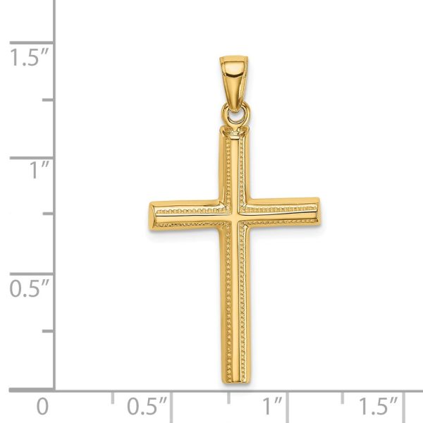 14KT Yellow Gold 40X20MM Cross Pendant-Chain Not Included on Sale