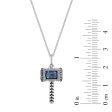 Marvel™ Fine Jewelry Blue Topaz and Diamond 18-inch Thor Pendant in Sterling Silver on Sale