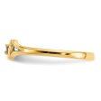 14KT Yellow Gold 1 100 CTW Heart Toe Ring Online now