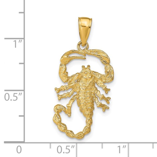 14KT Yellow Gold 30X14MM Scorpion Pendant-Chain Not Included Online Hot Sale