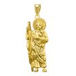 10KT Yellow Gold 40MM St Jude Pendant. Chain Not Included Hot on Sale