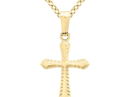 Kiddie Kraft 14KT Yellow Gold Filled 15-inch Cross Pendant Hot on Sale