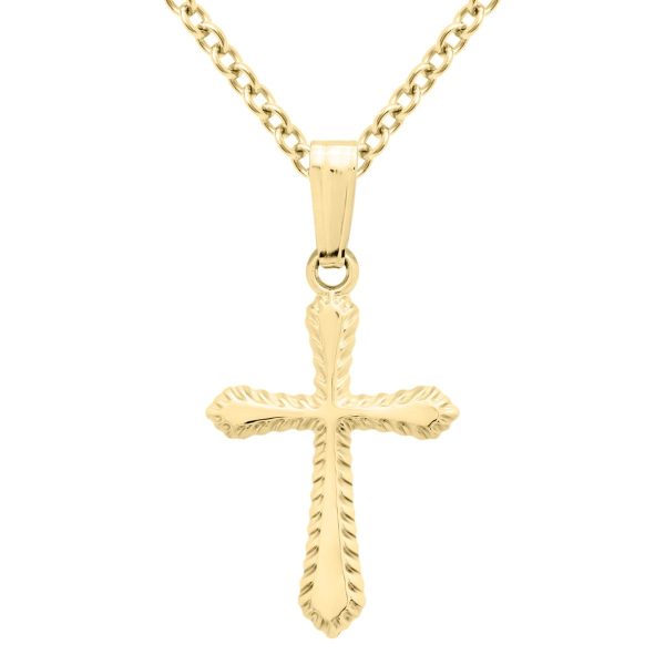 Kiddie Kraft 14KT Yellow Gold Filled 15-inch Cross Pendant Hot on Sale